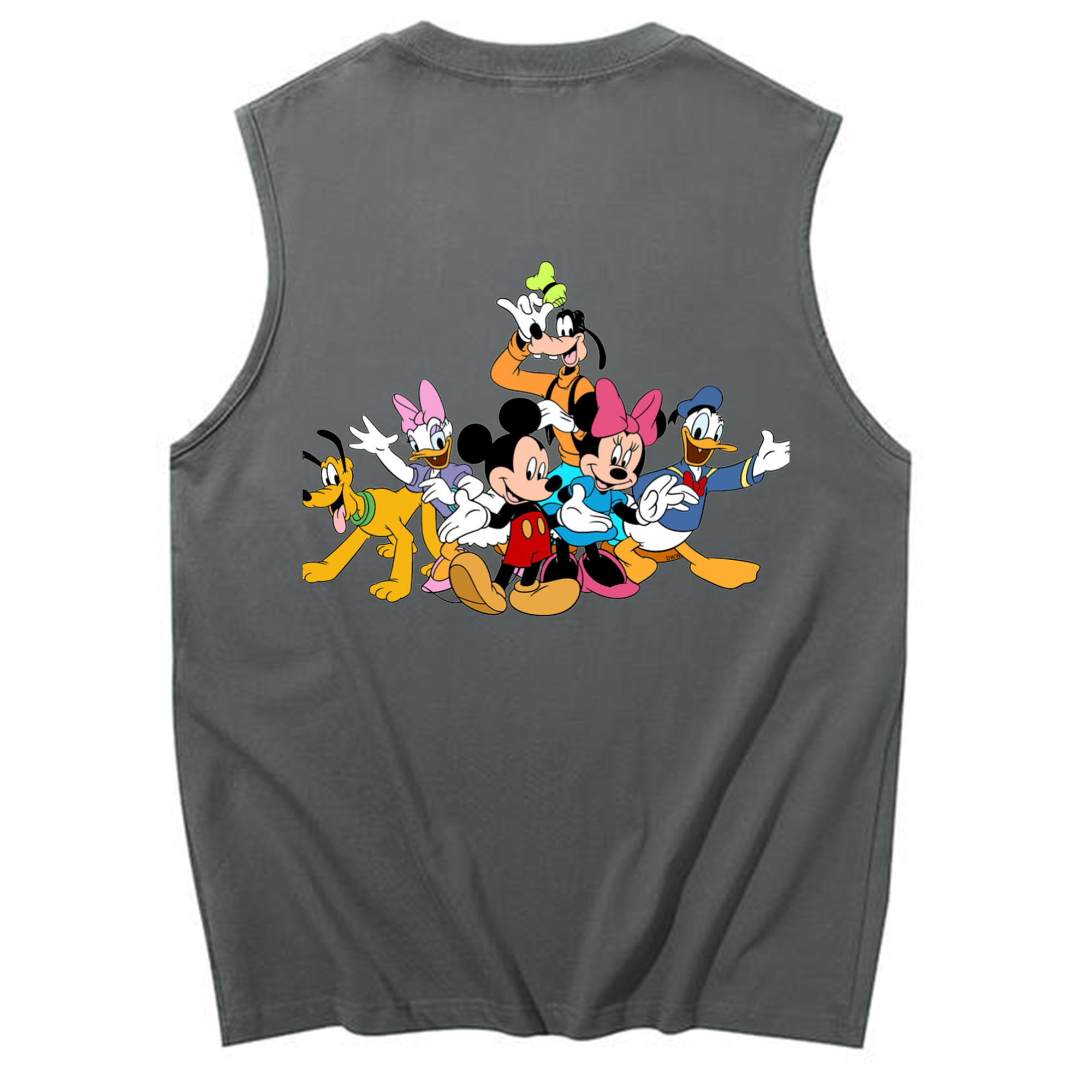 ミッキーマウス Mickey Mouse コットン100％タンクトップ（背面プリント）